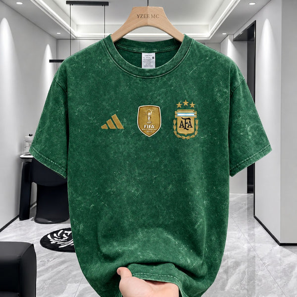 Acid Wash Drop Shoulder T-Shirt – FIFA Argentina Edition